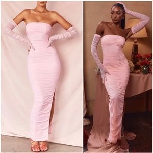 House of CB Sofia Fairy Pink Dress with Akira Fairy Pink Gloves SET